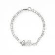 Personalized Tennis Name Bracelet in Silver