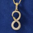 Iced Snake with Sheath Memorial Pendant in Gold - Helloice Jewelry