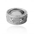 Men's North Star Stones Paved Band in White Gold