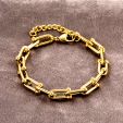 Gold Horseshoe Stainless Steel Bracelet