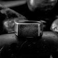 Retro Rectangle Stainless Steel Ring