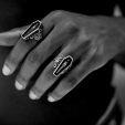 Egyptian Black Mummy Coffin Stainless Steel Ring