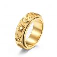 8mm Sun and Moon Spinner Relieving Stress Ring in Gold
