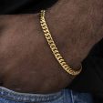 6mm Diamond-Cut Cuban Bracelet in Gold