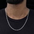3mm Figaro Chain in White Gold