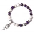 Angel Wing Purple Quartz Crystal Bracelet