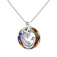 For Self - I Survived Colorful Crystal Phoenix Necklace