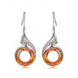 Phoenix Crystal Earrings- Orange