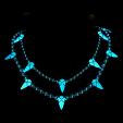 Glow in the Dark Fight Tooth and Claw Pearl Necklace