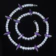 Enamel 5mm Purple Fight Tooth and Claw Tennis Chain