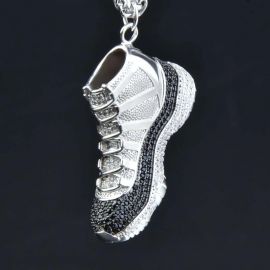 Sports Shoes Pendant in White Gold