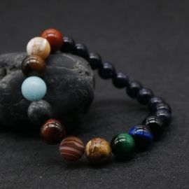 Fashion Natural Stone Universe Planets  Bead Bracelets