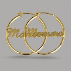 Personalize 1.2" Small Name Hoop Earrings