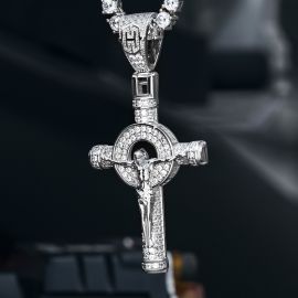 Iced Jesus Cross Pendant