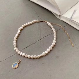 11mm Baroque Pearl with Moonstone Choker Necklace