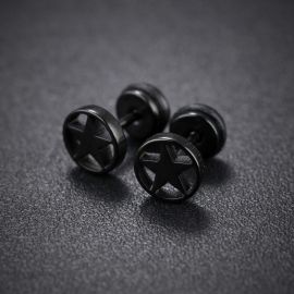 Titanium Steel Five-pointed Stud Earrings