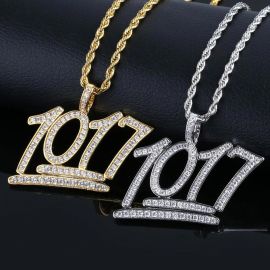 Fashion Iced Numbers 1017 Pendant