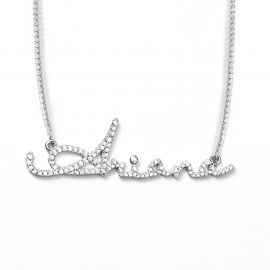 Iced Custom Letters Name Necklace with Tennis Chain