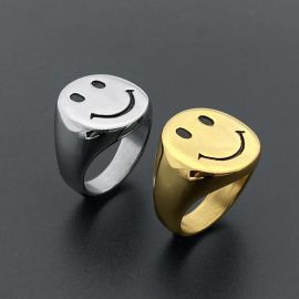 Smile Face Titanium Steel Ring