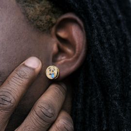 Iced Laugh Now, Cry Later Emoji Stud Earrings
