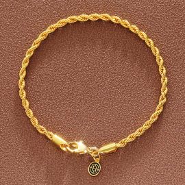 3mm Rope Bracelet in Gold