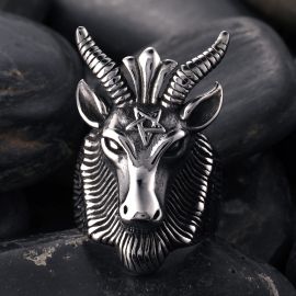 Esoteric Goat Stainless Steel Ring