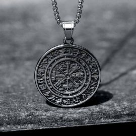 Viking Compass Stainless Steel Pendant