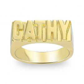 Personalized Capital Letters Name Ring