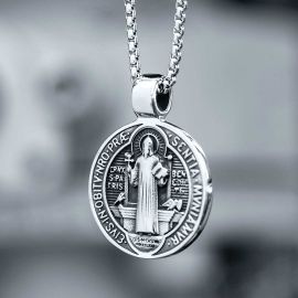 St. Benedict Medal Stainless Steel Pendant