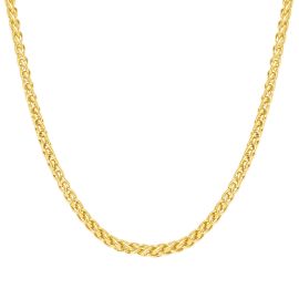 3mm Franco Solid 925 Sterling Silver Chain in Gold