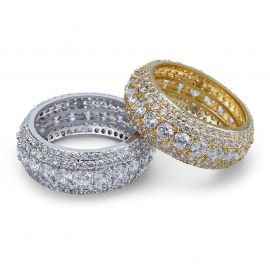 Micro Pave Round Cut Band