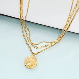 Women's Assorted Coin Layered Necklace