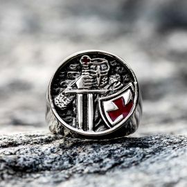 Knights Templar Crusader Stainless Steel Ring