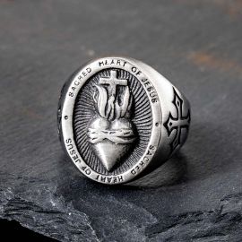 Sacred Heart of Jesus Stainless Steel Ring