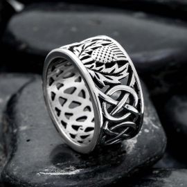 Classic Celtic Stainless Steel Ring