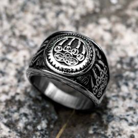 Viking Bear Claw Stainless Steel Ring