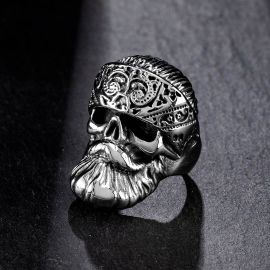 Vintage Pirate Skull Stainless Steel Ring