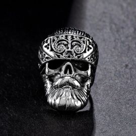 Vintage Pirate Skull Stainless Steel Ring