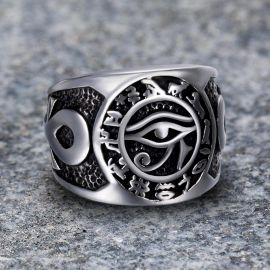 Ankara Eye of Horus Stainless Steel Ring