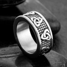 Classic Celtic Knot Brand  Stainless Steel Ring