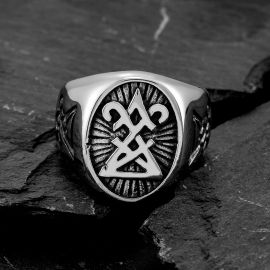 Gothic Sigil of Lucifer Stainless Steel Ring