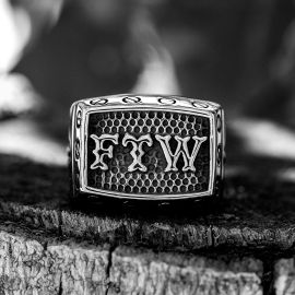 "FTW" Letter Stainless Steel Ring
