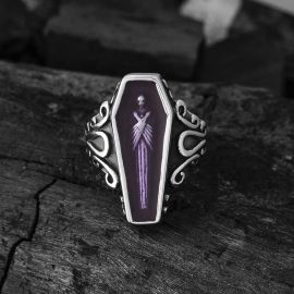 Egyptian Mummy Coffin Stainless Steel Ring
