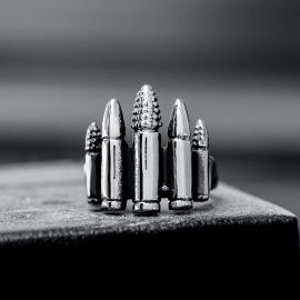 Five bullets Stainless Steel Ring