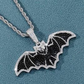 Iced Flying Bat Pendant