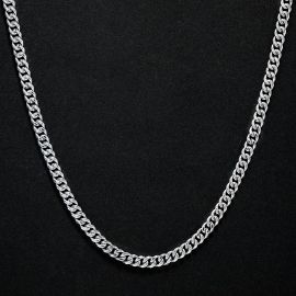 6mm Diamond-Cut Stainless Steel Cuban Chain