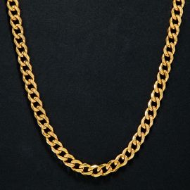 9mm Diamond-Cut Cuban Chain in Gold