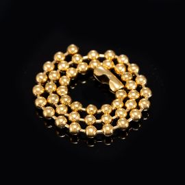 3mm Steel Bead Bracelet in Gold