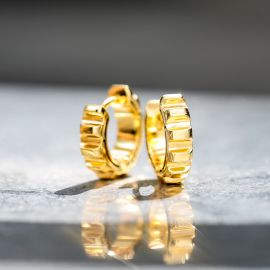Gear Earrings in Gold