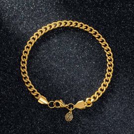 Women's 5mm Cuban Bracelet in Gold